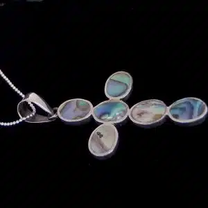 Abalone cross necklace NZ