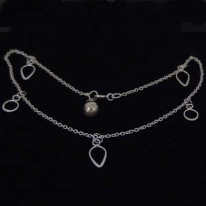 Sterling silver dangling anklet