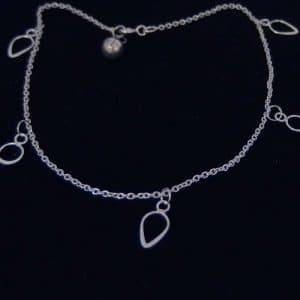 Sterling silver dangling anklet
