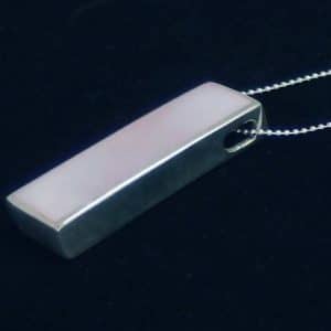 Solid shell silver necklace