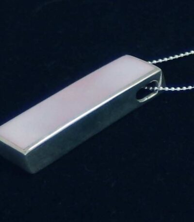 Solid shell silver necklace