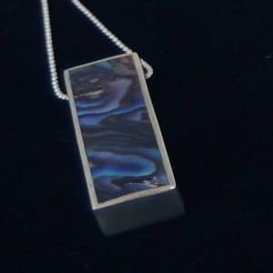 Solid shell silver necklace