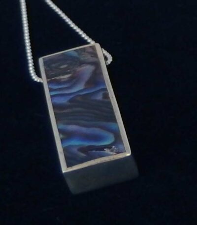 Solid shell silver necklace