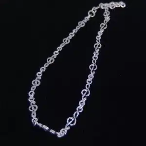 Silver Treble clef Anklet