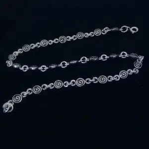 Koru Spiral chain anklet NZ