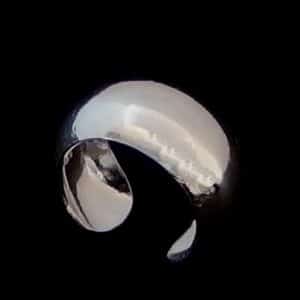 Simple silver ear cuff