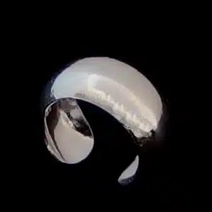 Simple silver ear cuff