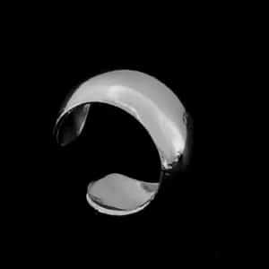 Simple silver ear cuff