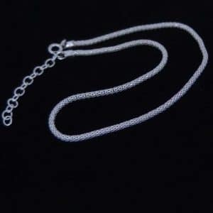 Sterling silver snake anklet