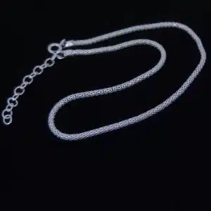 Sterling silver snake anklet