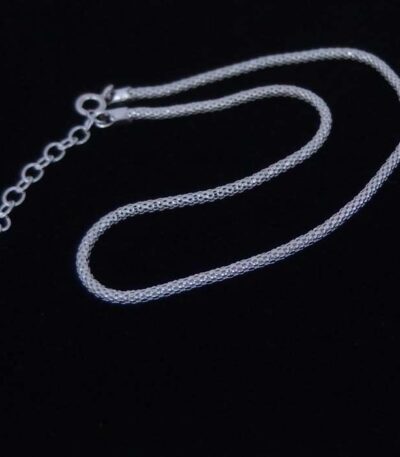 Sterling silver snake anklet