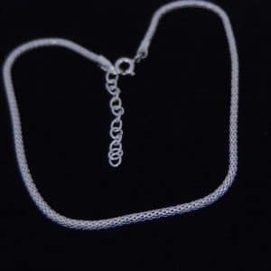 Sterling silver snake anklet