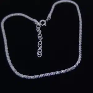 Sterling silver snake anklet