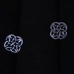 Silver Celtic stud earrings