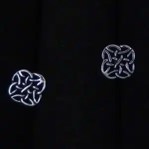 Silver Celtic stud earrings