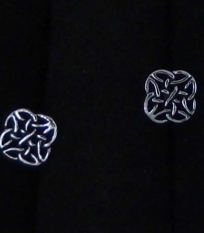 Silver Celtic stud earrings