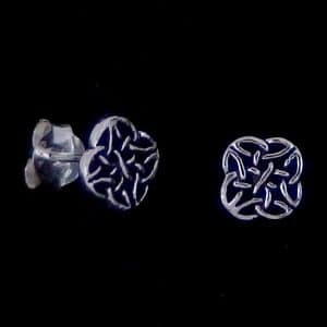 Silver Celtic stud earrings