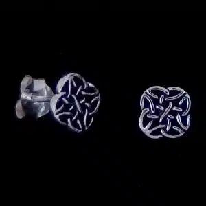 Silver Celtic stud earrings