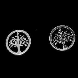 Sterling Silver tree life studs