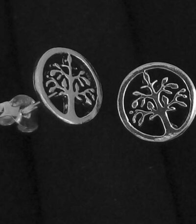 Sterling Silver tree life studs