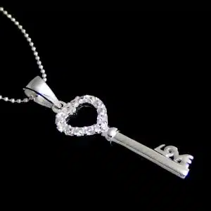 Sterling silver Love Key Necklace