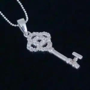 21st Key silver necklace