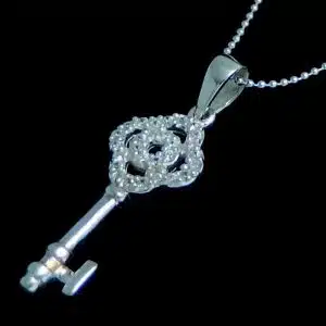 21st Key silver necklace