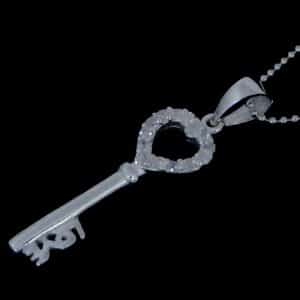Sterling silver Love Key Necklace