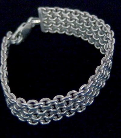 Sterling silver chunky chain bracelet