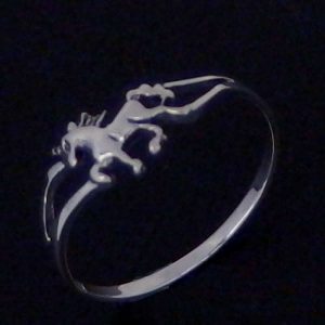 Sterling silver unicorn horse ring