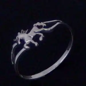 Sterling silver unicorn horse ring