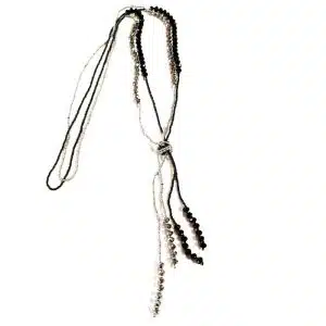 Long tassel bead necklace
