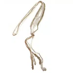 Long tassel bead necklace