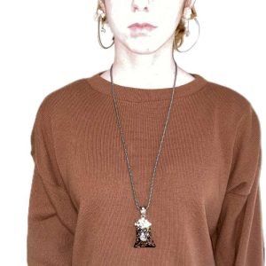 Dichroic glass necklace
