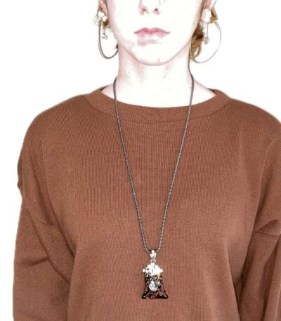 Dichroic glass necklace