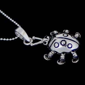 sterling silver ladybird necklace