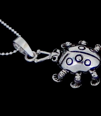 sterling silver ladybird necklace