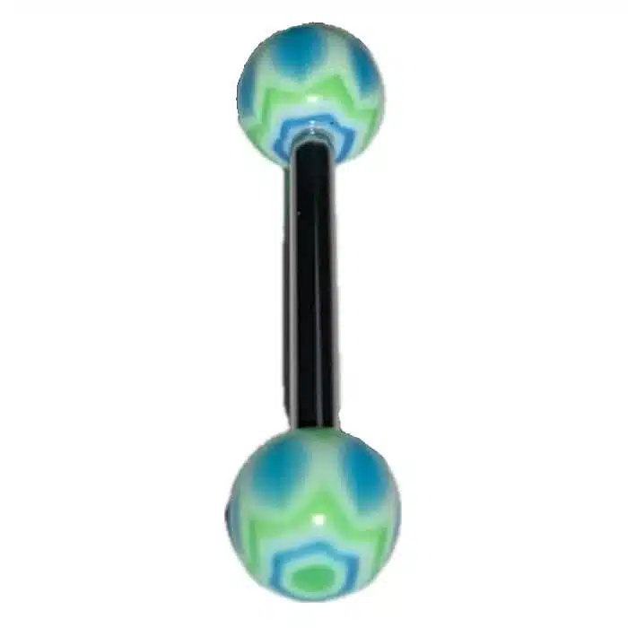 Cobweb Plastic Tongue Bars UV Tongue Jewellery acrylic