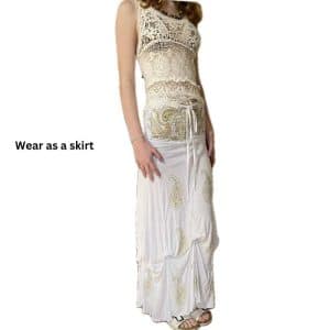 White long length skirt