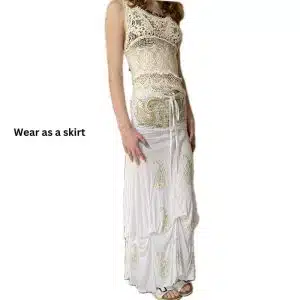 White long length skirt