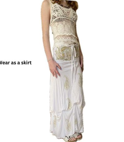 White long length skirt