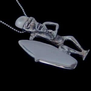 Solid Silver Surfer necklace