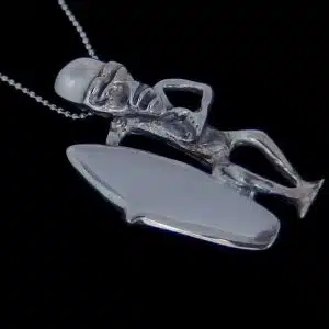 Solid Silver Surfer necklace