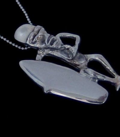 Solid Silver Surfer necklace