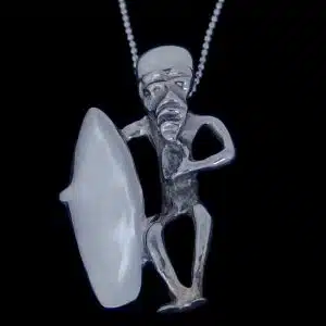 Solid Silver Surfer necklace
