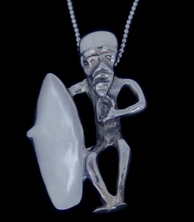Solid Silver Surfer necklace