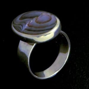 real paua shell silver ring