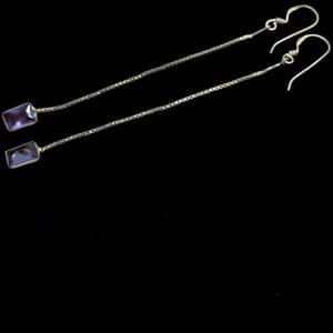 Long dangle earrings-sterling silver