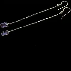 Long dangle earrings-sterling silver