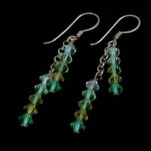Silver colour bead earrings